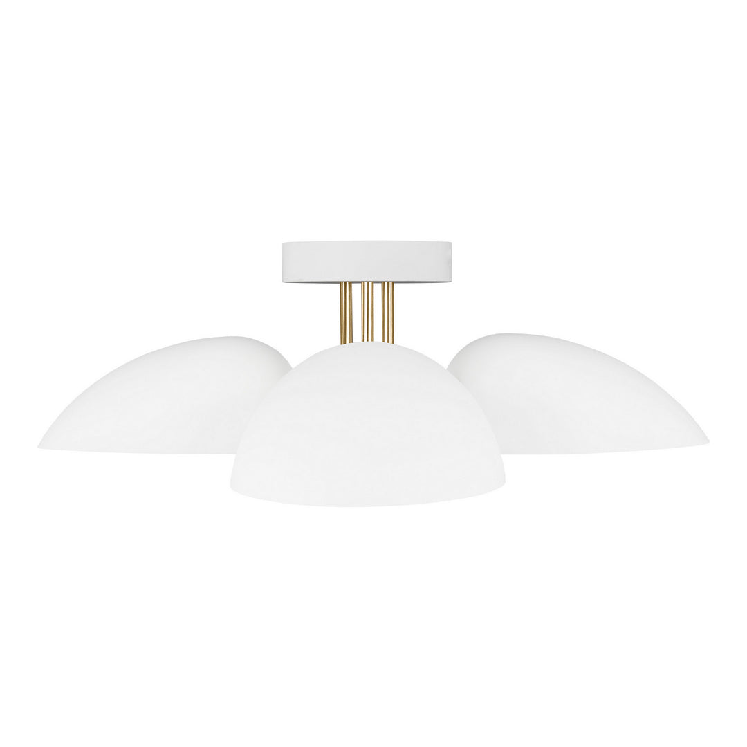 Jane Three Light Flush Mount in Matte White - available from The Lighting Shoppe, trusted by Canadian homeowners