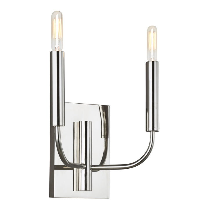 Brianna Two Light Wall Sconce in Polished Nickel - available from The Lighting Shoppe, trusted by Canadian homeowners