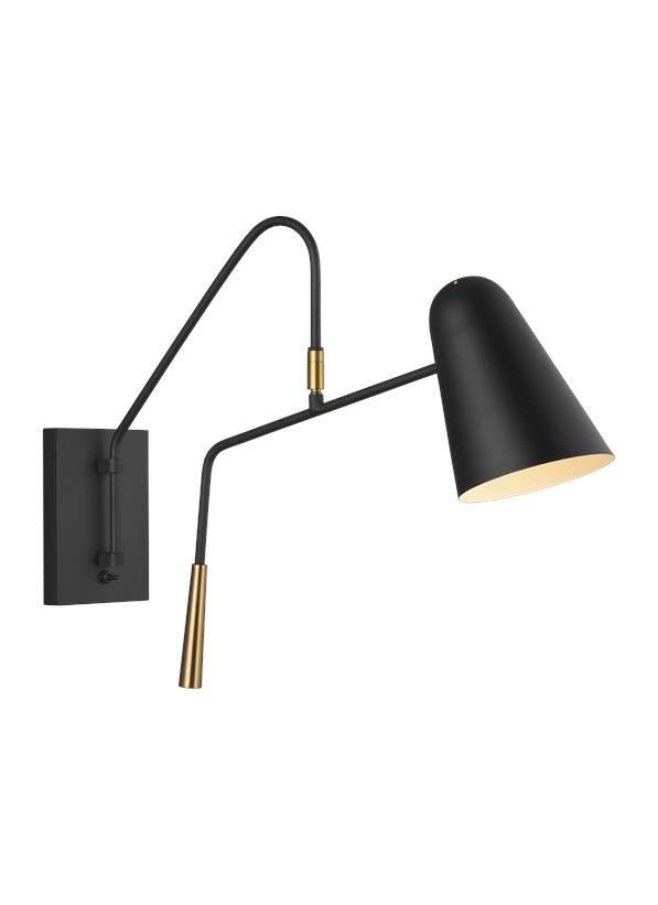 Simon One Light Wall Sconce in Midnight Black - available from The Lighting Shoppe, trusted by Canadian homeowners
