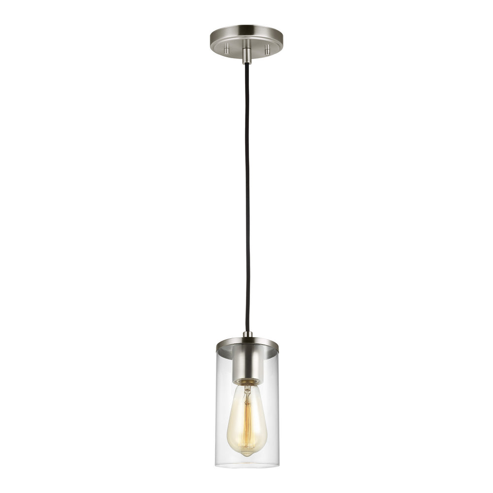 Zire One Light Mini-Pendant in Brushed Nickel - available from The Lighting Shoppe, trusted by Canadian homeowners