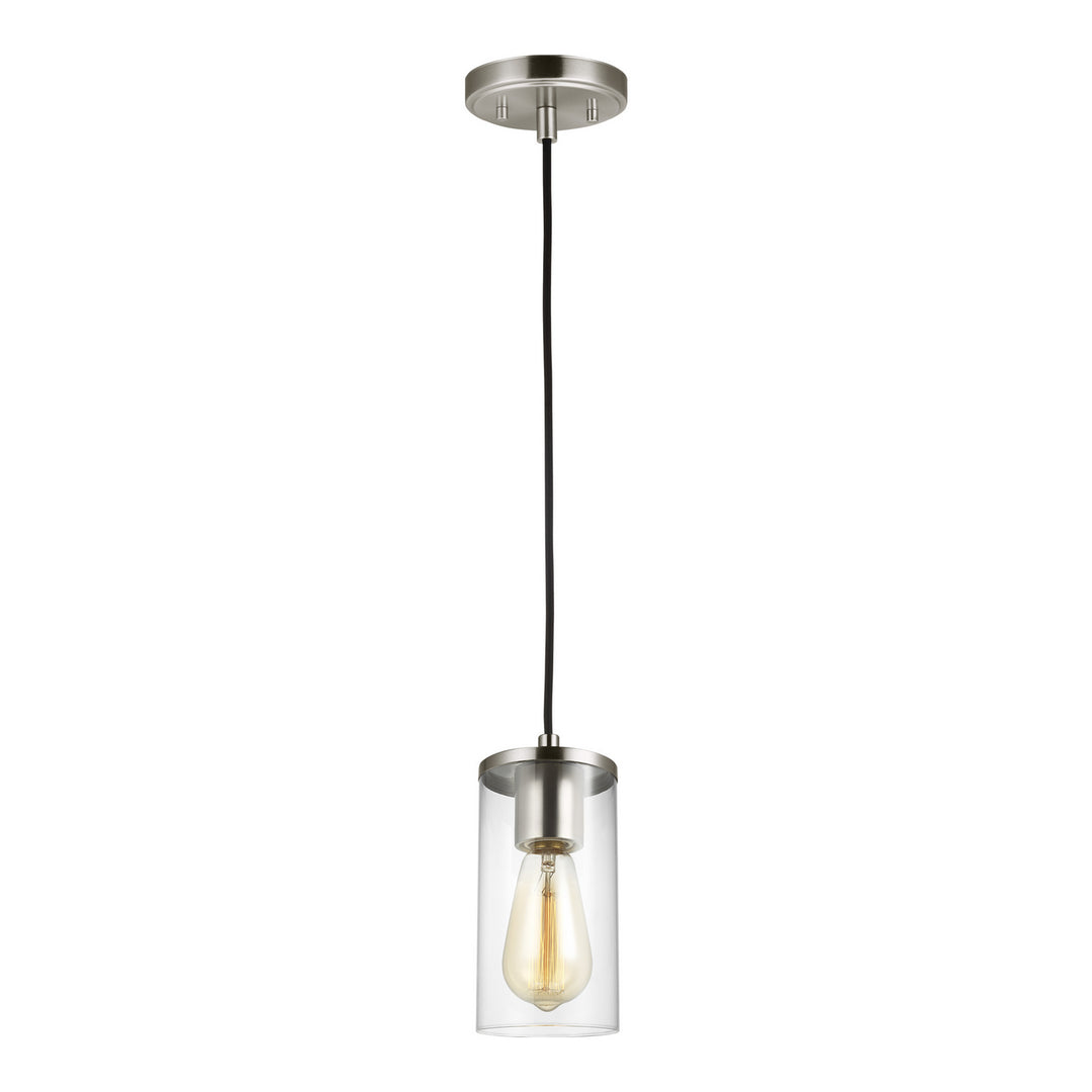 Zire One Light Mini-Pendant in Brushed Nickel - available from The Lighting Shoppe, trusted by Canadian homeowners
