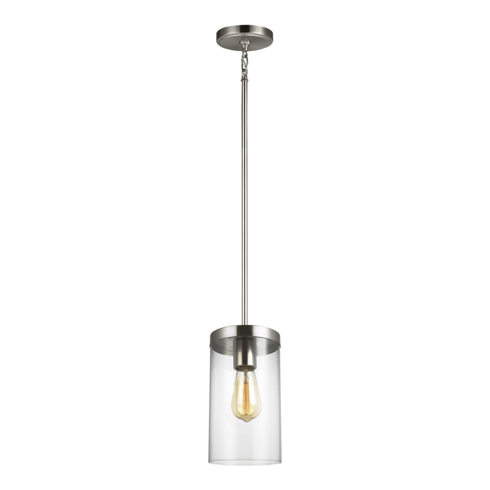 Zire One Light Pendant in Brushed Nickel - available from The Lighting Shoppe, trusted by Canadian homeowners