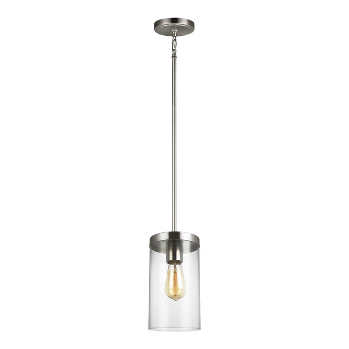 Zire One Light Pendant in Brushed Nickel - available from The Lighting Shoppe, trusted by Canadian homeowners