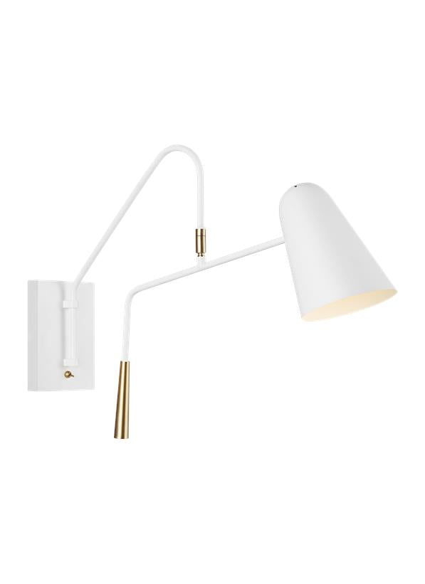 Simon One Light Wall Sconce in Matte White - available from The Lighting Shoppe, trusted by Canadian homeowners