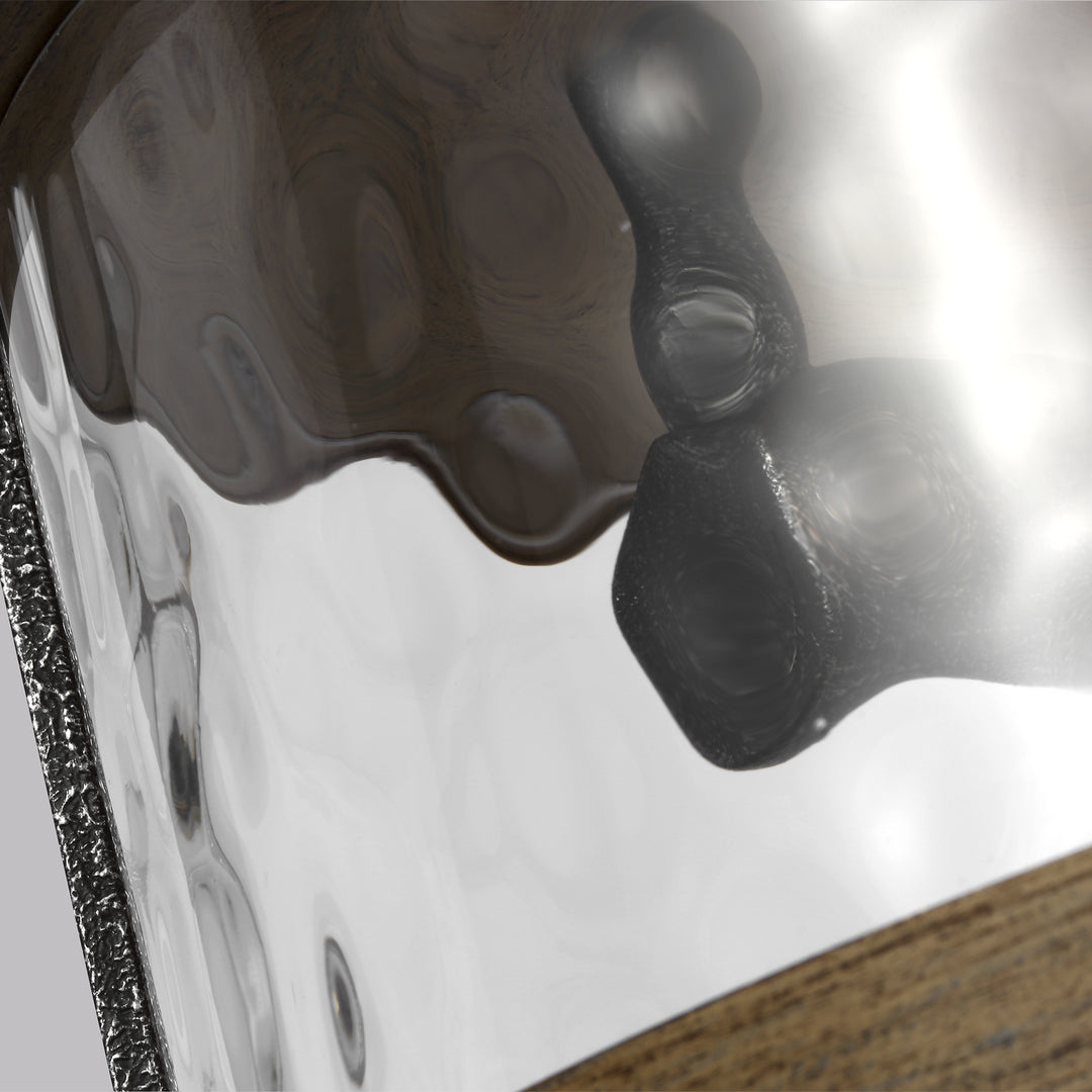 Visual Comfort Studio Canada - FM530DWK/SGM - Two Light Flush Mount - Angelo - Distressed Weathered Oak / Slate Grey Metal