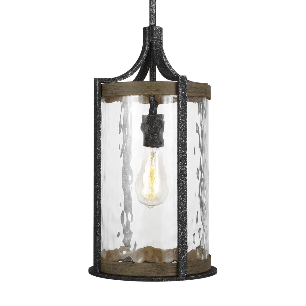 Visual Comfort Studio Canada - P1511DWK/SGM - One Light Pendant - Angelo - Distressed Weathered Oak / Slate Grey Metal