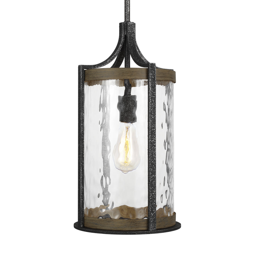 Visual Comfort Studio Canada - P1511DWK/SGM - One Light Pendant - Angelo - Distressed Weathered Oak / Slate Grey Metal