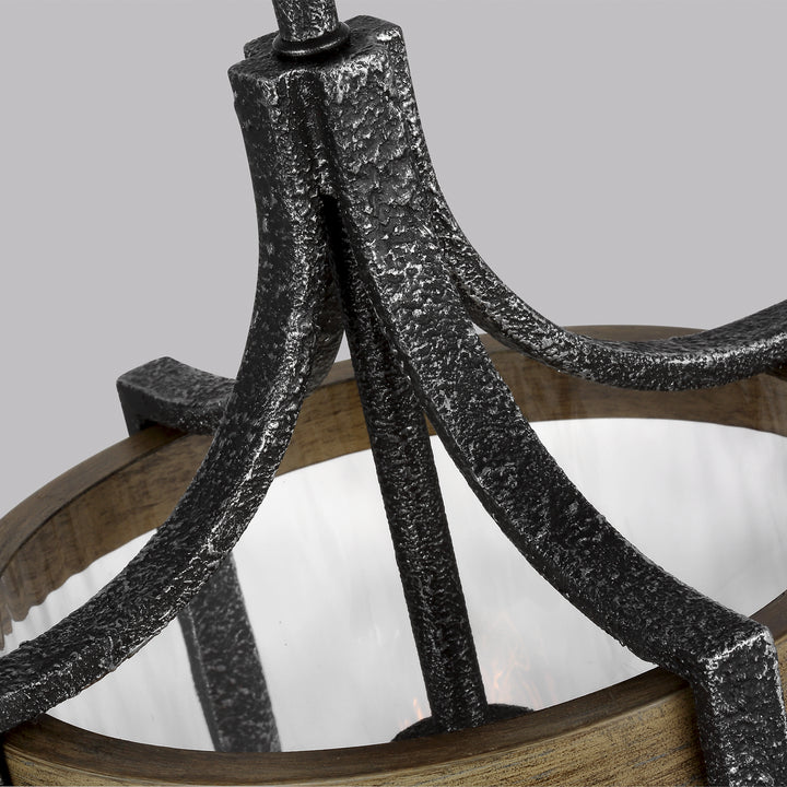 Visual Comfort Studio Canada - P1511DWK/SGM - One Light Pendant - Angelo - Distressed Weathered Oak / Slate Grey Metal