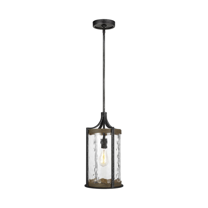Visual Comfort Studio Canada - P1511DWK/SGM - One Light Pendant - Angelo - Distressed Weathered Oak / Slate Grey Metal