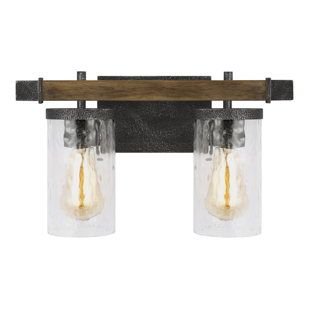 Visual Comfort Studio Canada - VS18252DWK/SGM - Two Light Vanity - Angelo - Distressed Weathered Oak / Slate Grey Metal