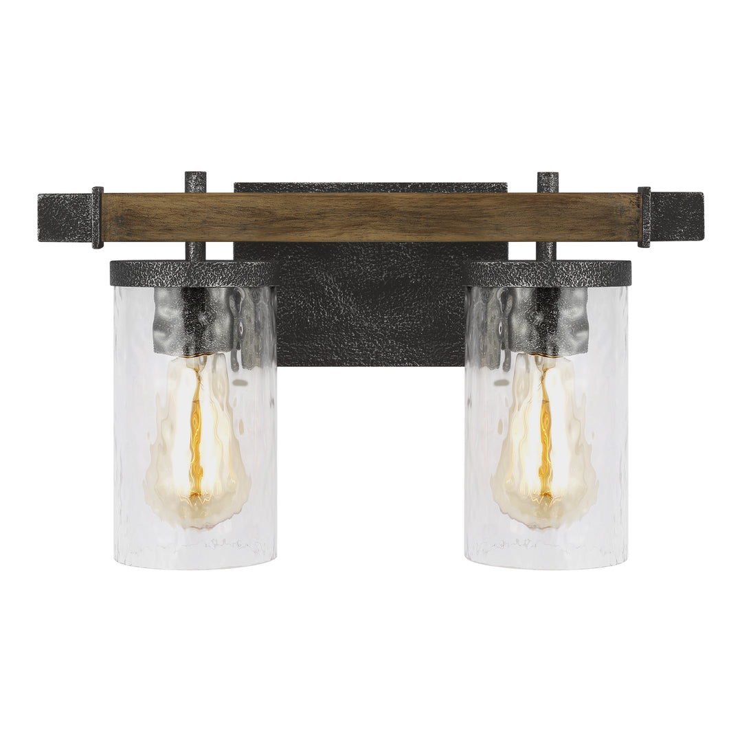 Visual Comfort Studio Canada - VS18252DWK/SGM - Two Light Vanity - Angelo - Distressed Weathered Oak / Slate Grey Metal
