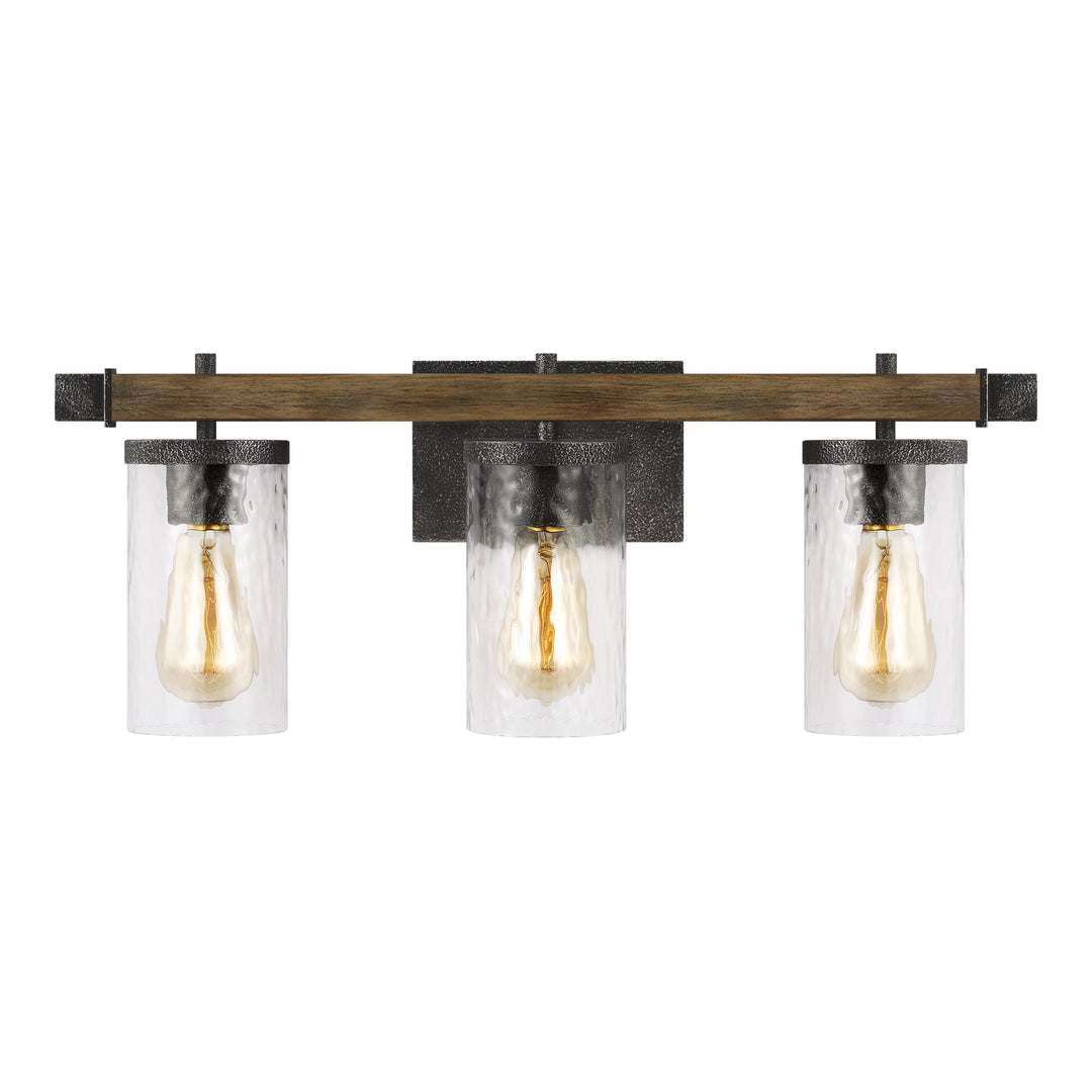 Visual Comfort Studio Canada - VS18253DWK/SGM - Three Light Vanity - Angelo - Distressed Weathered Oak / Slate Grey Metal