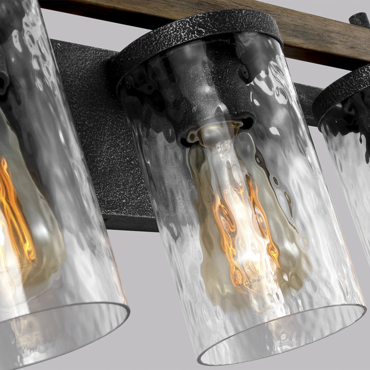 Visual Comfort Studio Canada - VS18253DWK/SGM - Three Light Vanity - Angelo - Distressed Weathered Oak / Slate Grey Metal