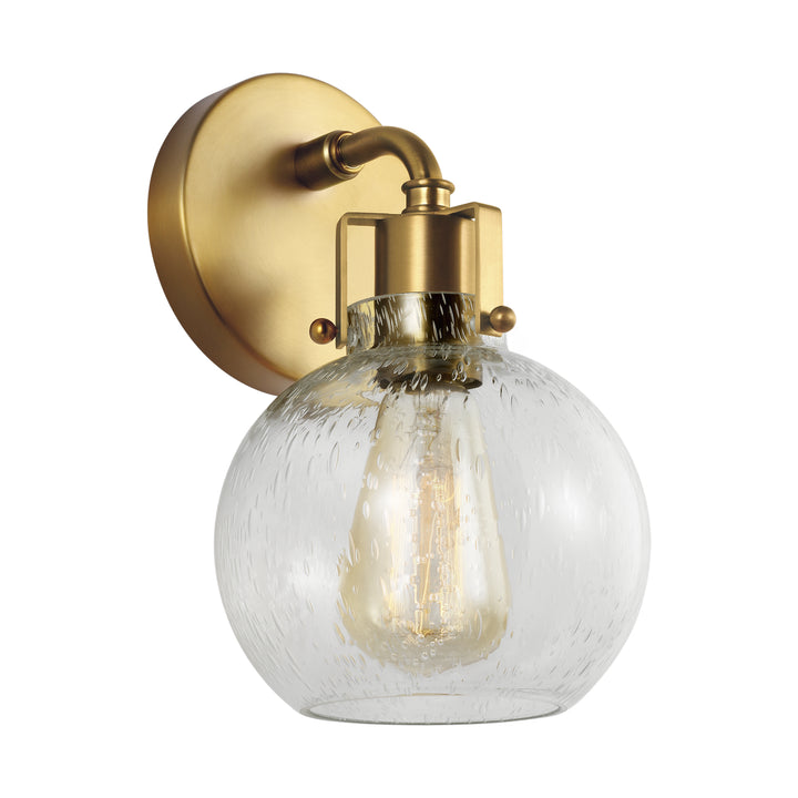 Clara One Light Wall Sconce in Burnished Brass - available from The Lighting Shoppe, trusted by Canadian homeowners