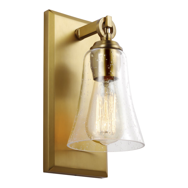 Monterro One Light Wall Sconce in Burnished Brass - available from The Lighting Shoppe, trusted by Canadian homeowners