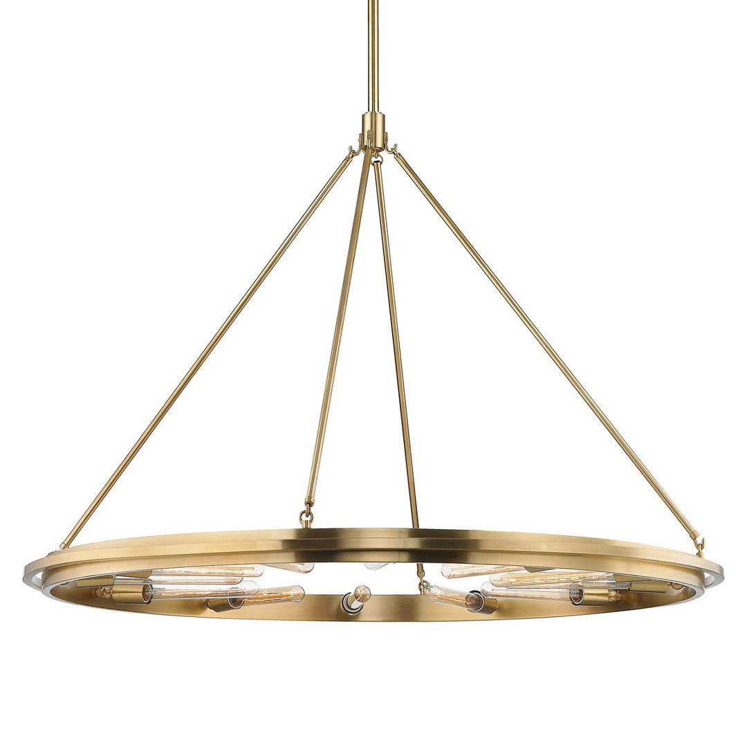 Chambers 12 Light Chandelier in Aged Brass - available from The Lighting Shoppe, trusted by Canadian homeowners