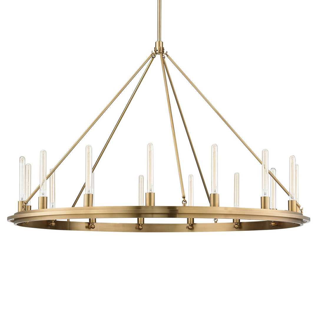 Chambers 15 Light Chandelier in Aged Brass - available from The Lighting Shoppe, trusted by Canadian homeowners