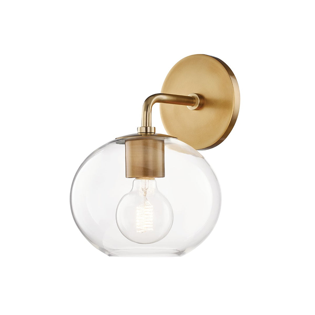 Margot One Light Wall Sconce in Aged Brass - available from The Lighting Shoppe, trusted by Canadian homeowners