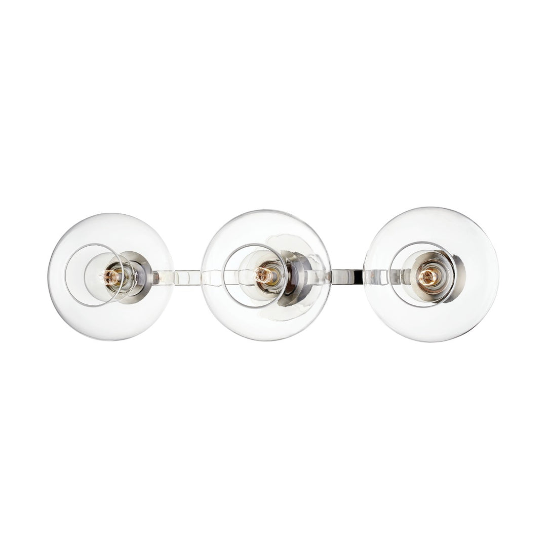 Margot Three Light Wall Sconce in Polished Nickel - available from The Lighting Shoppe, trusted by Canadian homeowners