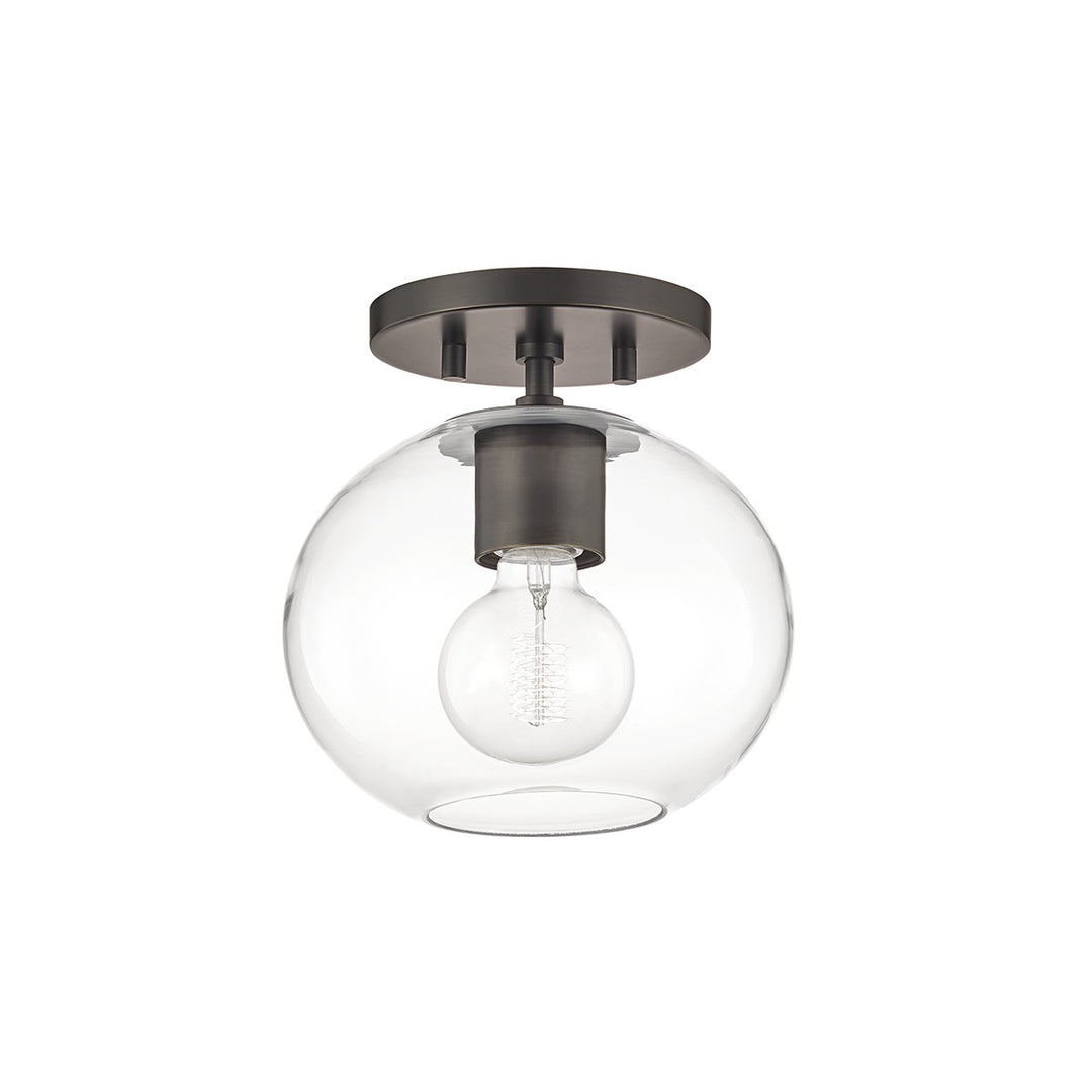 Margot One Light Semi Flush Mount in Old Bronze - available from The Lighting Shoppe, trusted by Canadian homeowners