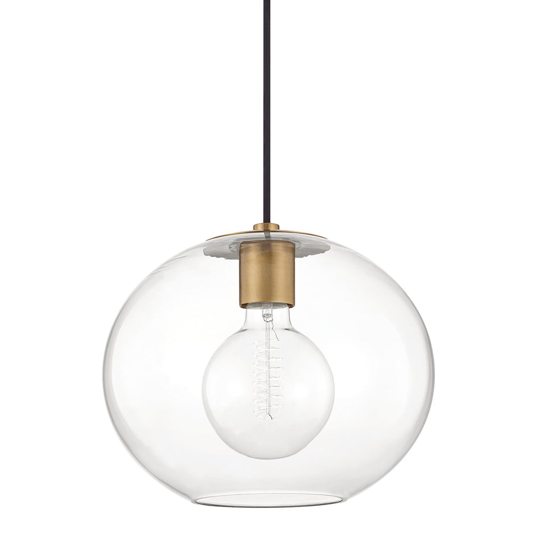 Margot One Light Pendant in Aged Brass - available from The Lighting Shoppe, trusted by Canadian homeowners