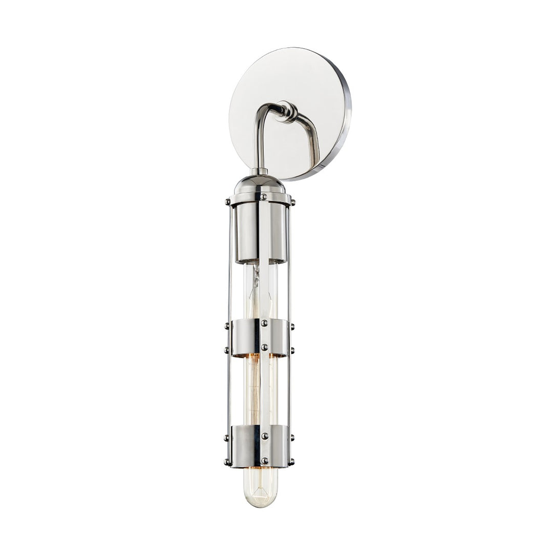 Violet One Light Wall Sconce in Polished Nickel - available from The Lighting Shoppe, trusted by Canadian homeowners