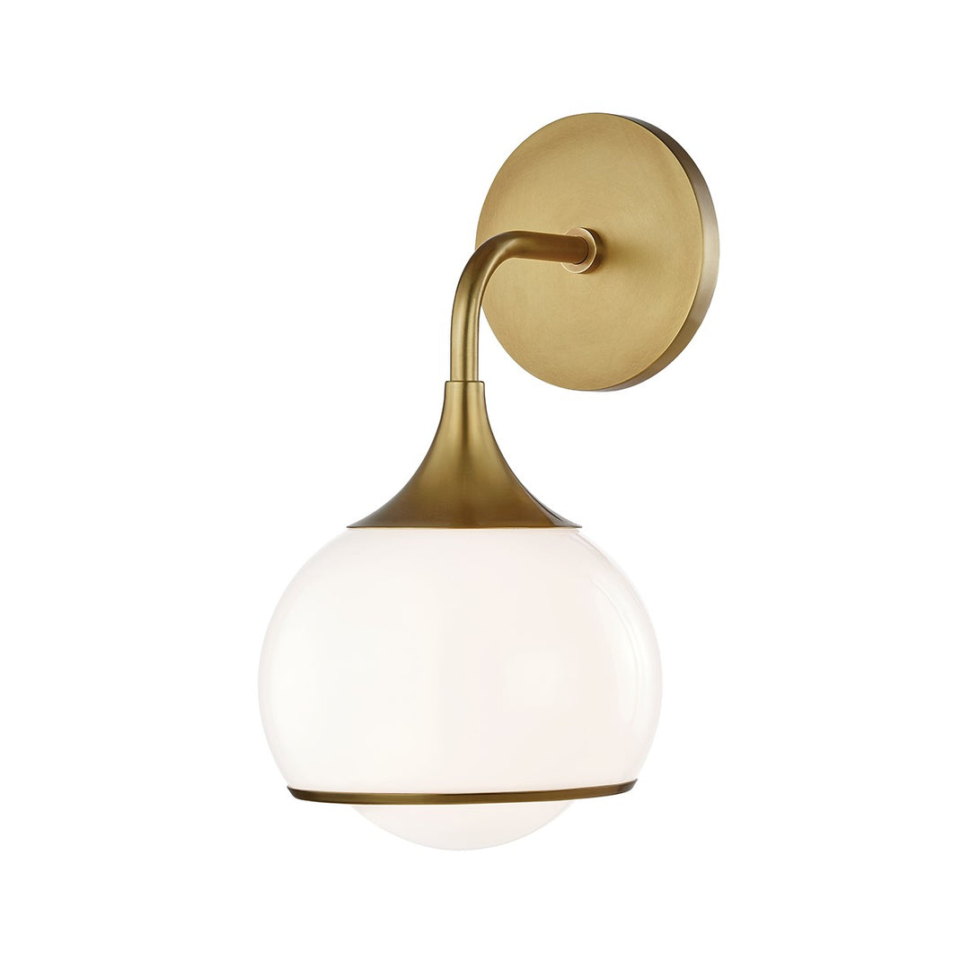 Reese One Light Bath and Vanity in Aged Brass - available from The Lighting Shoppe, trusted by Canadian homeowners