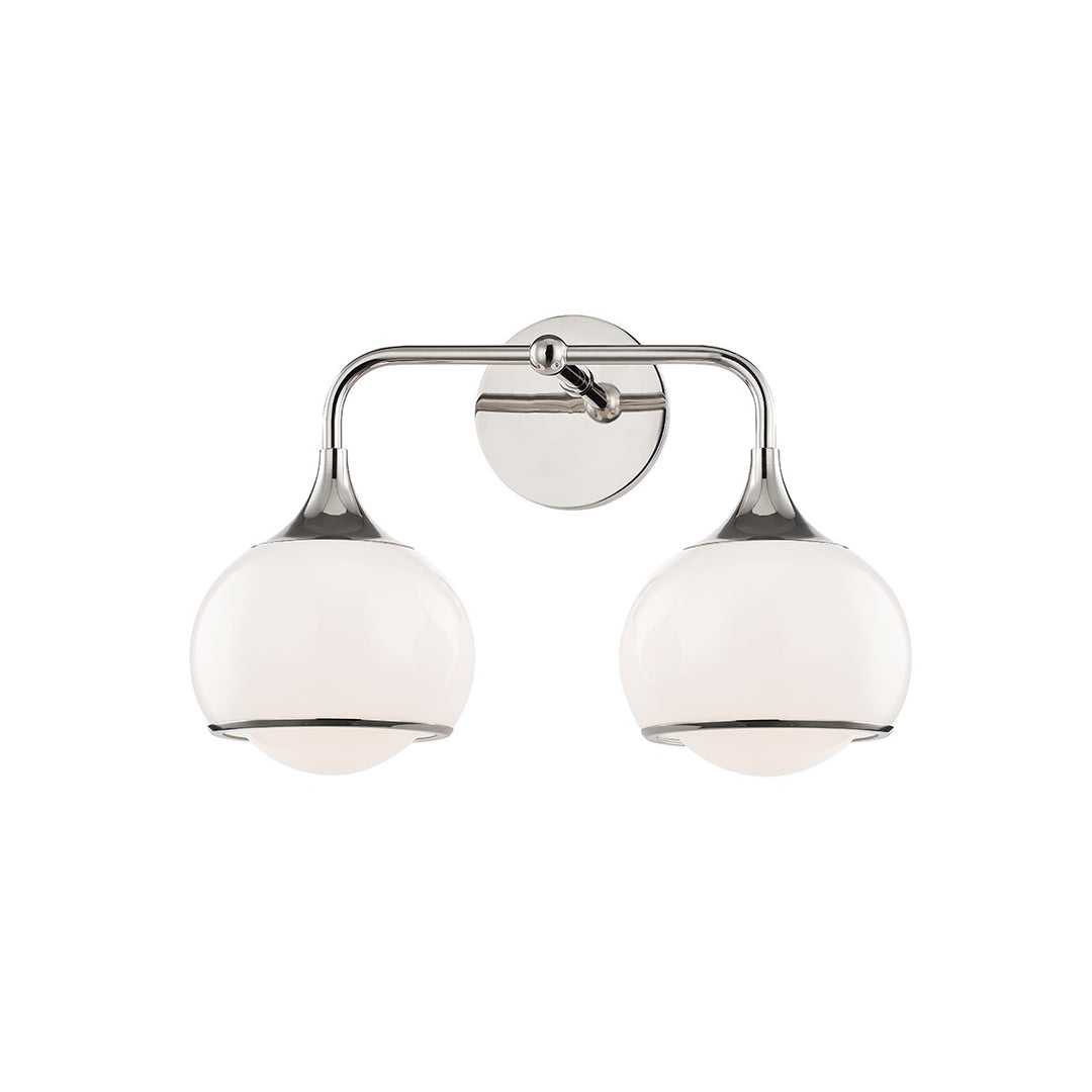 Reese Two Light Bath and Vanity in Polished Nickel - available from The Lighting Shoppe, trusted by Canadian homeowners