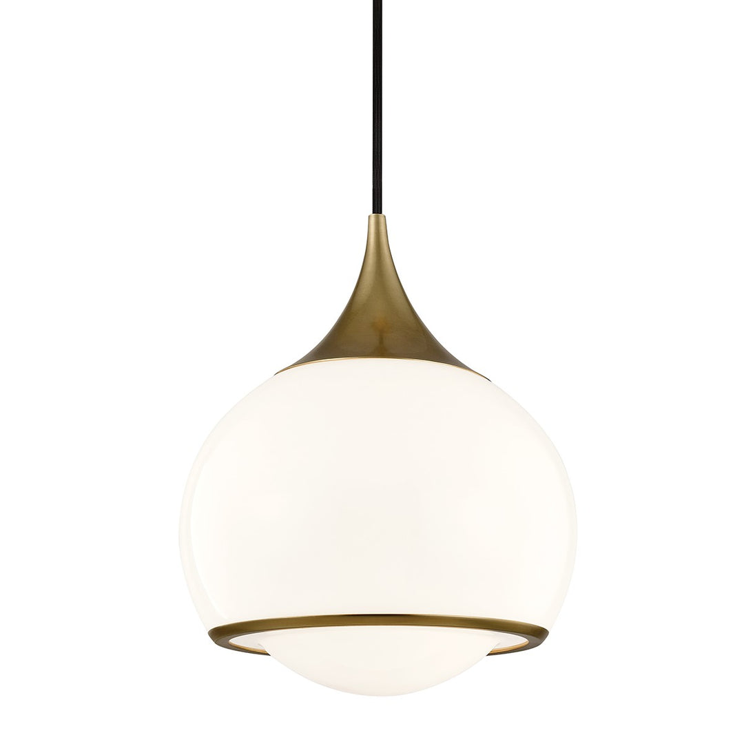 Reese One Light Pendant in Aged Brass - available from The Lighting Shoppe, trusted by Canadian homeowners