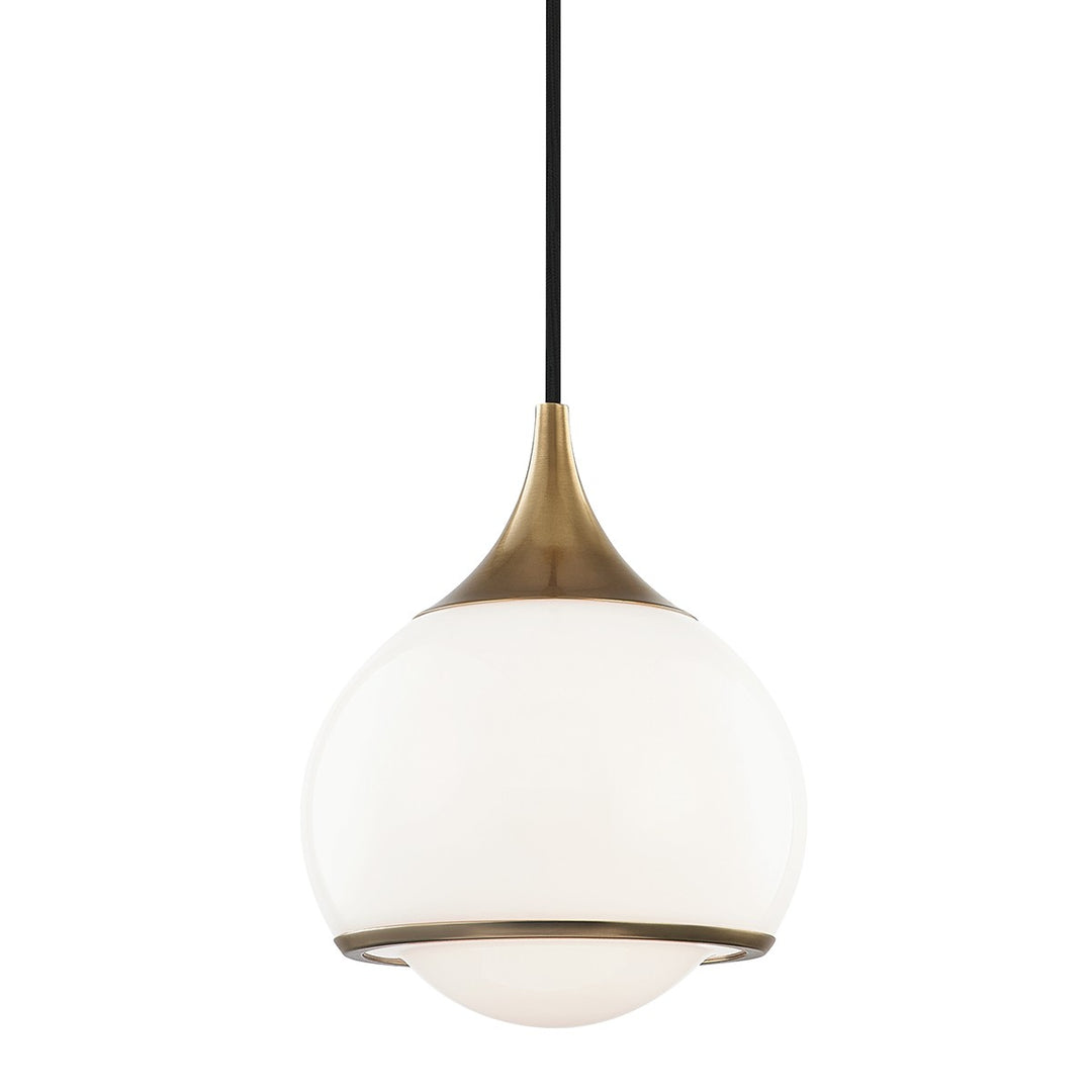 Reese One Light Pendant in Aged Brass - available from The Lighting Shoppe, trusted by Canadian homeowners