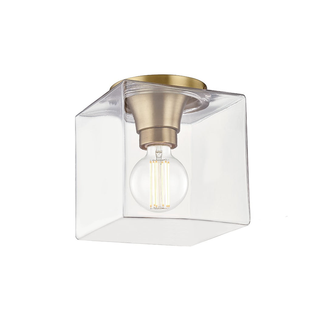 Grace One Light Flush Mount in Aged Brass - available from The Lighting Shoppe, trusted by Canadian homeowners