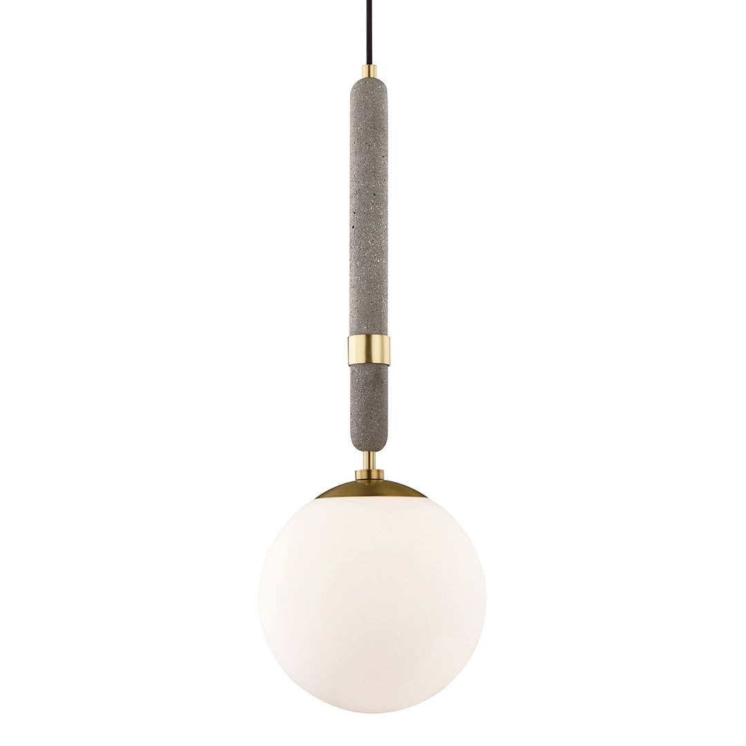 Brielle One Light Pendant in Aged Brass - available from The Lighting Shoppe, trusted by Canadian homeowners