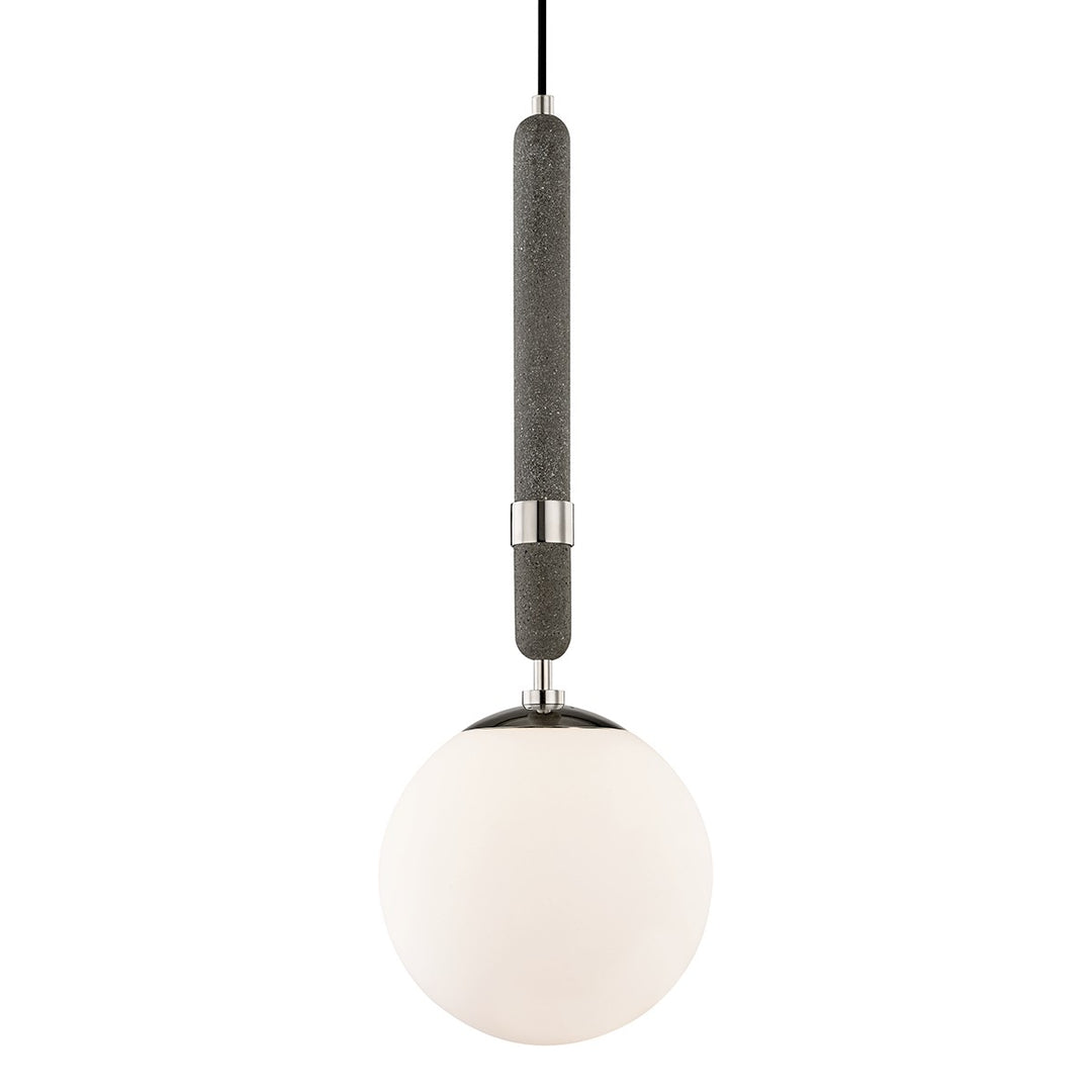 Brielle One Light Pendant in Polished Nickel - available from The Lighting Shoppe, trusted by Canadian homeowners