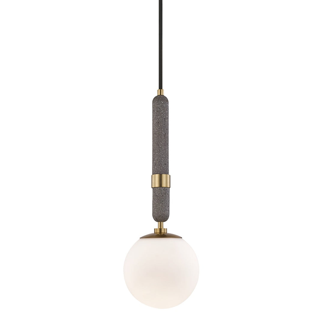 Brielle One Light Pendant in Aged Brass - available from The Lighting Shoppe, trusted by Canadian homeowners