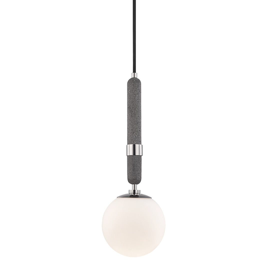 Brielle One Light Pendant in Polished Nickel - available from The Lighting Shoppe, trusted by Canadian homeowners