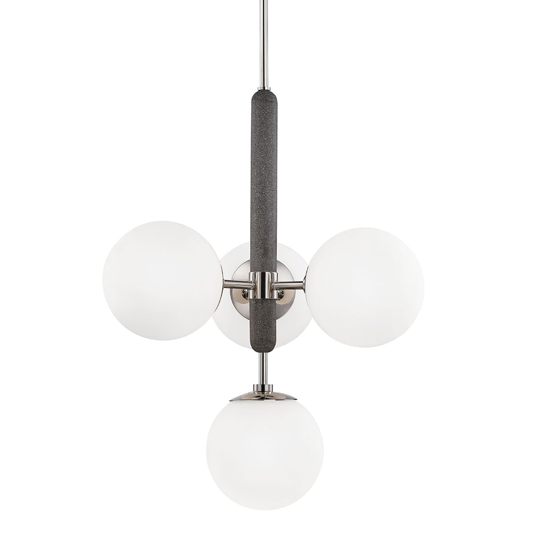 Brielle Four Light Chandelier in Polished Nickel - available from The Lighting Shoppe, trusted by Canadian homeowners