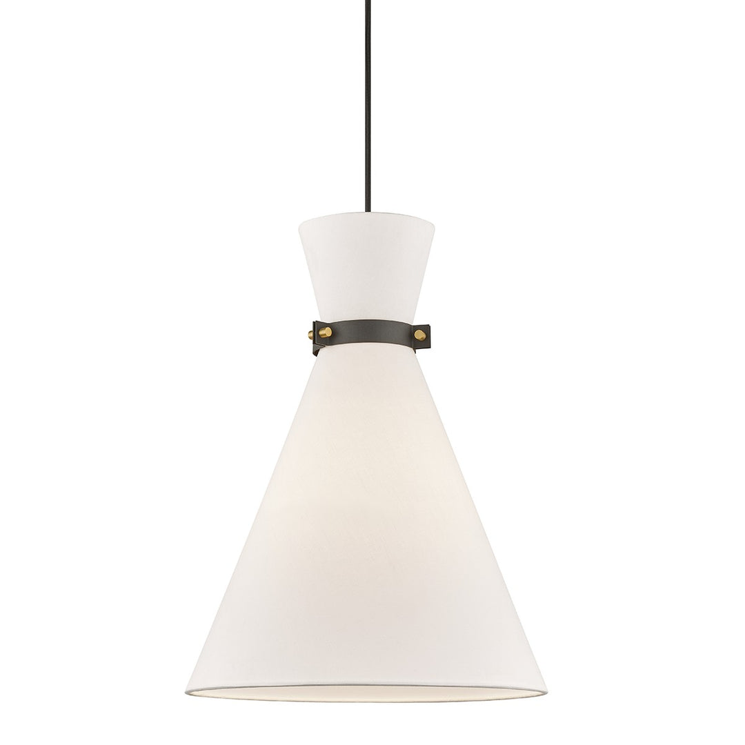 Julia One Light Pendant in Aged Brass/Black - available from The Lighting Shoppe, trusted by Canadian homeowners