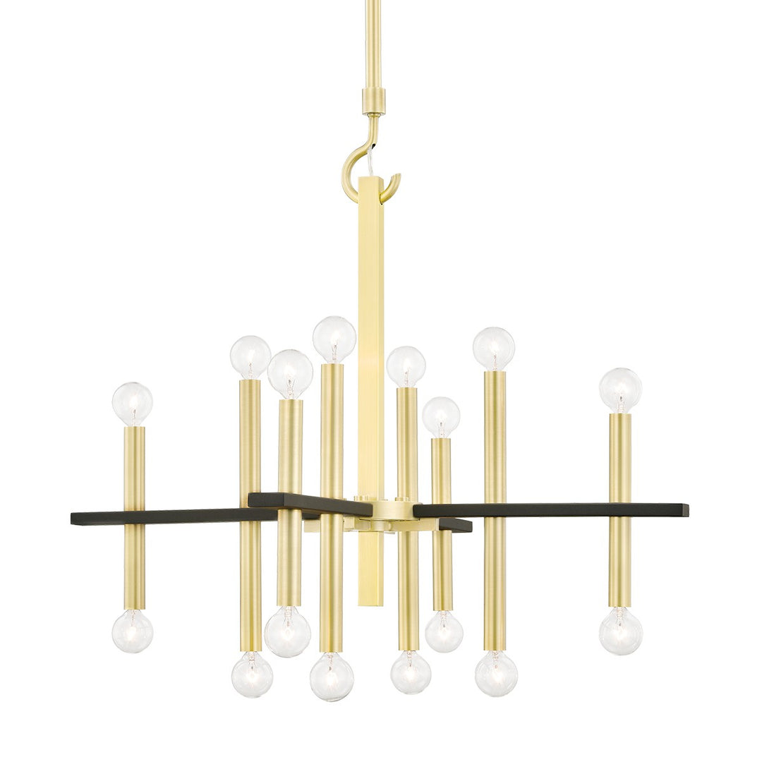 Colette 16 Light Chandelier in Aged Brass/Black - available from The Lighting Shoppe, trusted by Canadian homeowners