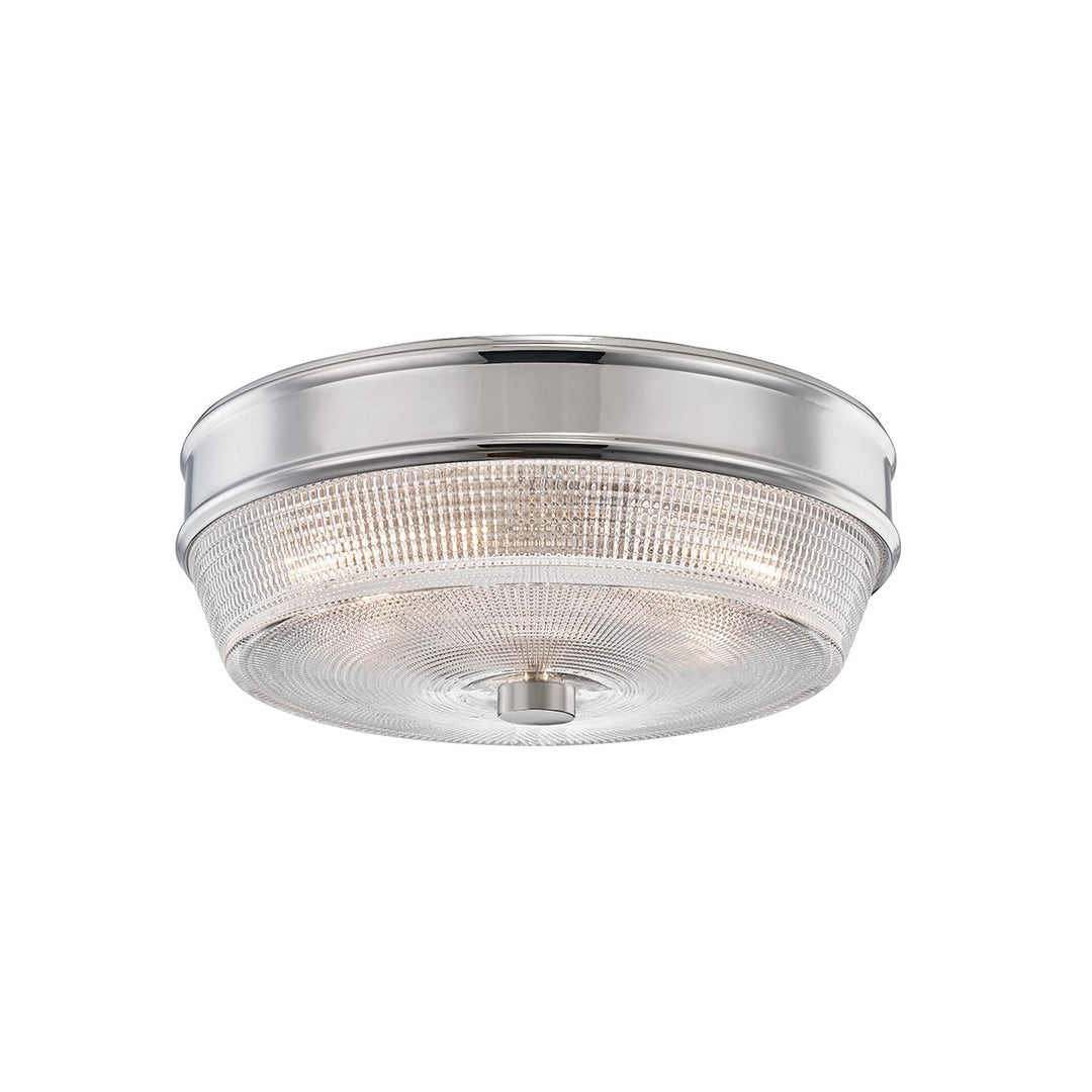 Lacey Two Light Flush Mount in Polished Nickel - available from The Lighting Shoppe, trusted by Canadian homeowners