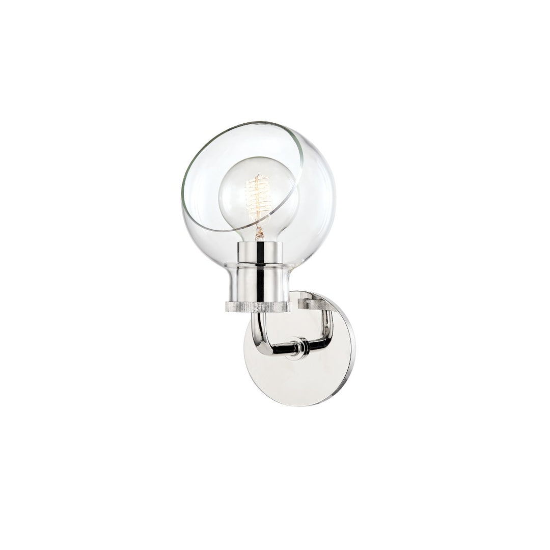 Noelle One Light Bath and Vanity in Polished Nickel - available from The Lighting Shoppe, trusted by Canadian homeowners