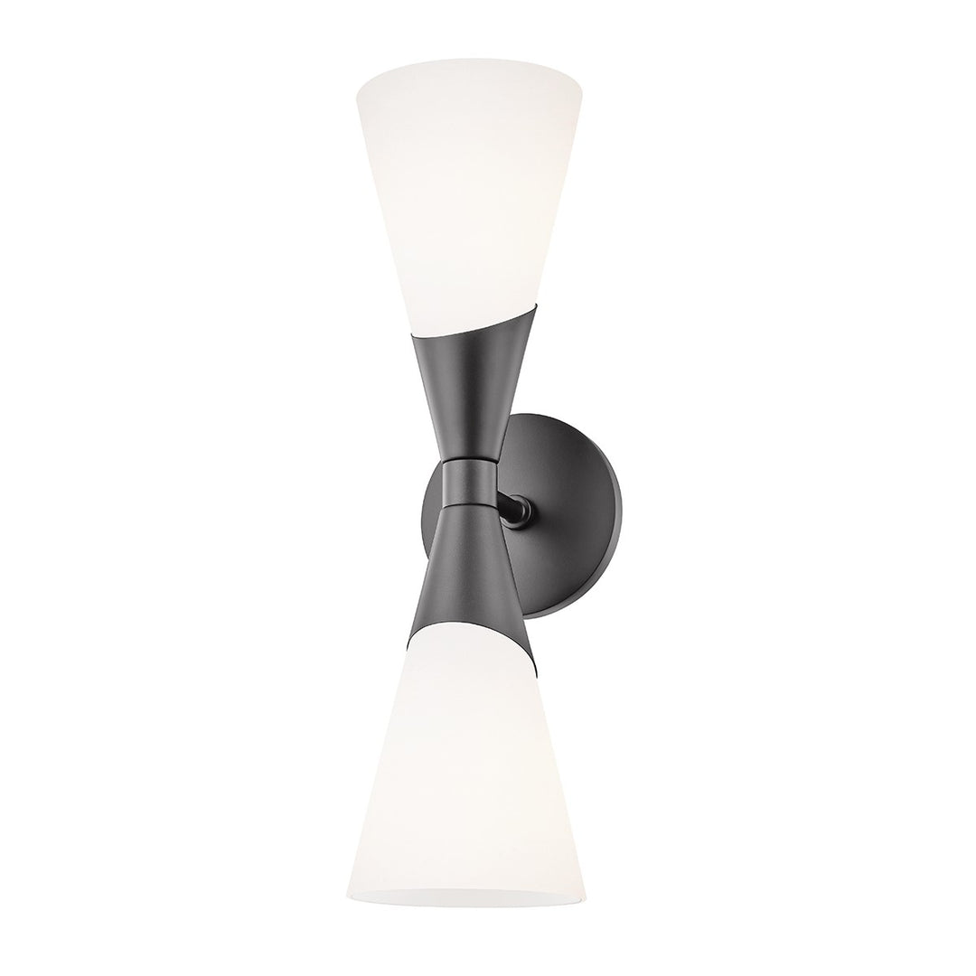 Parker Two Light Wall Sconce in Black - available from The Lighting Shoppe, trusted by Canadian homeowners