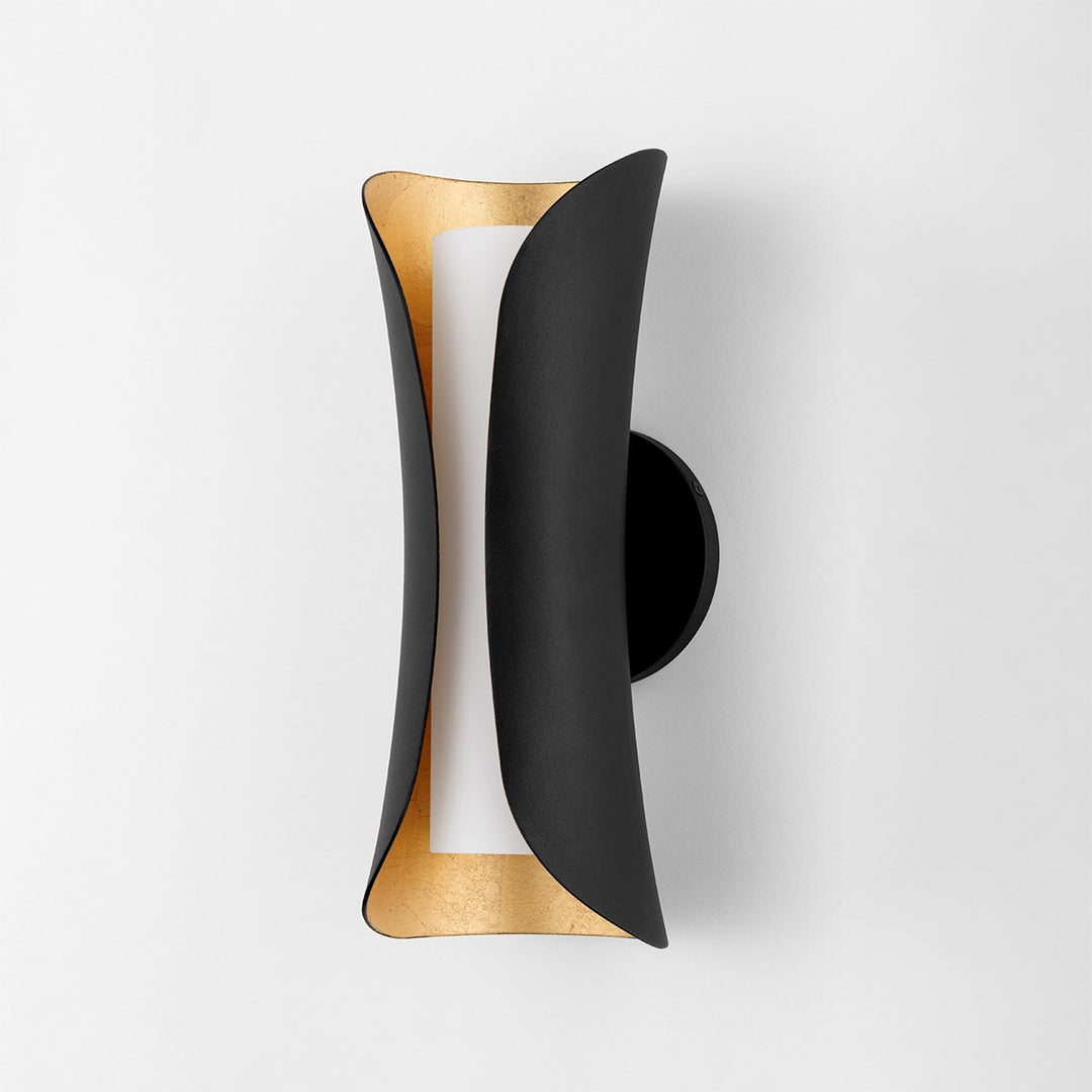 Josie Two Light Wall Sconce in Gold Leaf/Black - available from The Lighting Shoppe, trusted by Canadian homeowners