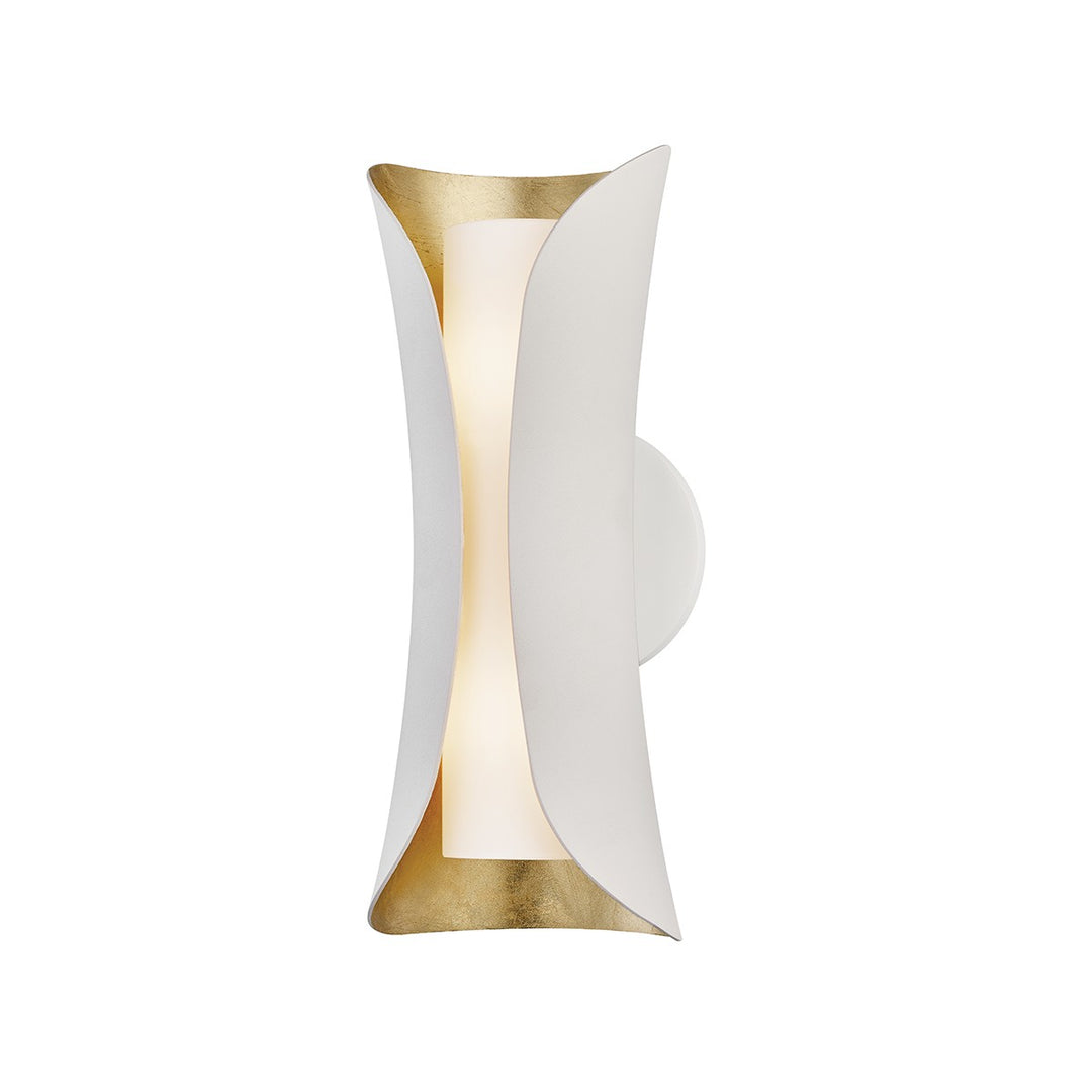 Josie Two Light Wall Sconce in Gold Leaf/White - available from The Lighting Shoppe, trusted by Canadian homeowners