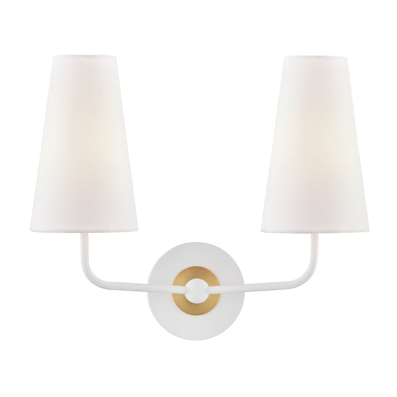 Mitzi Canada - H318102-AGB/WH - Two Light Wall Sconce - Merri - Aged Brass/Soft Off White