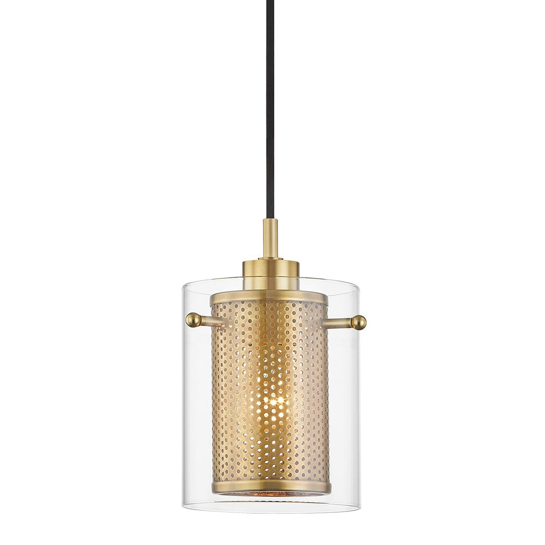 Elanor One Light Pendant in Aged Brass - available from The Lighting Shoppe, trusted by Canadian homeowners