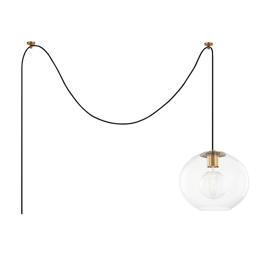 Margot One Light Pendant in Aged Brass - available from The Lighting Shoppe, trusted by Canadian homeowners