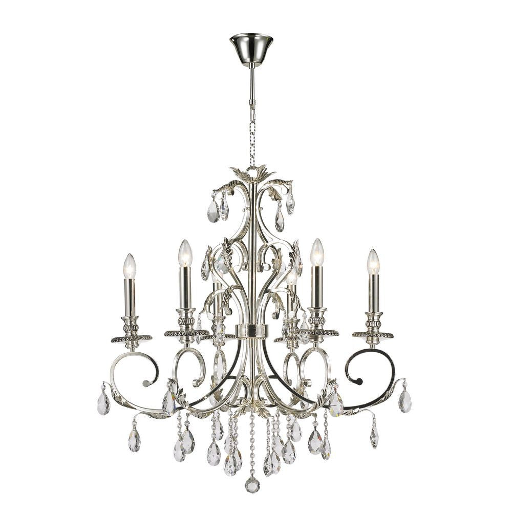 Magnolia Six Light Chandelier in Chrome - available from The Lighting Shoppe, trusted by Canadian homeowners
