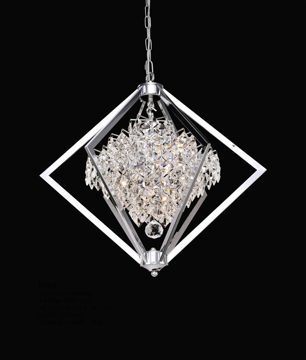 Cluster Eight Light Chandelier in Chrome - available from The Lighting Shoppe, trusted by Canadian homeowners