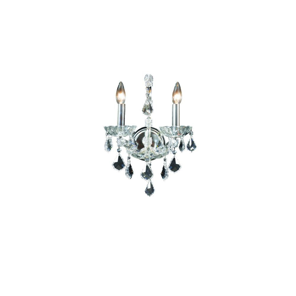 Maria Teresa Classic Two Light Wall Sconce in Chrome - available from The Lighting Shoppe, trusted by Canadian homeowners