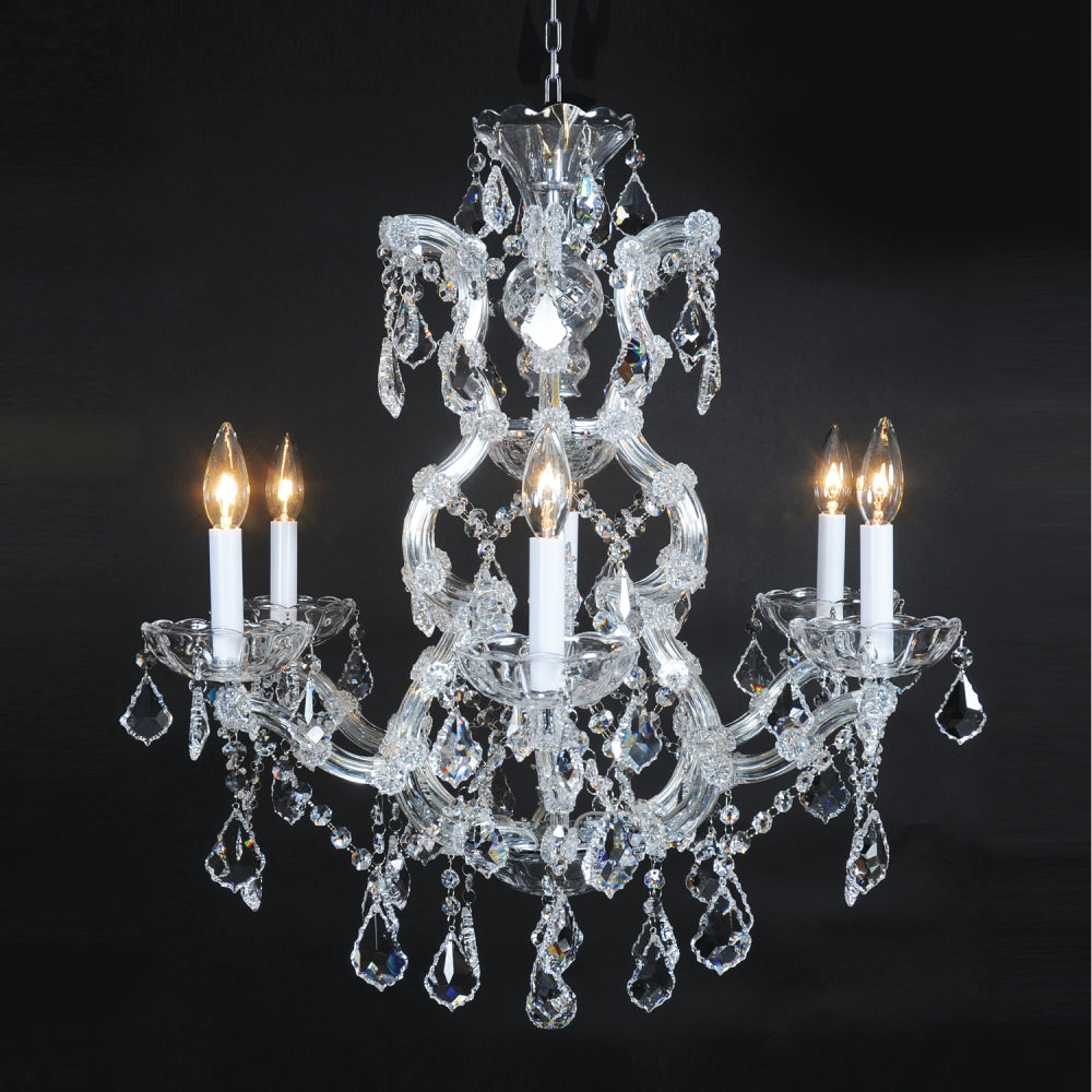 Maria Teresa Classic Eight Light Chandelier in Chrome - available from The Lighting Shoppe, trusted by Canadian homeowners